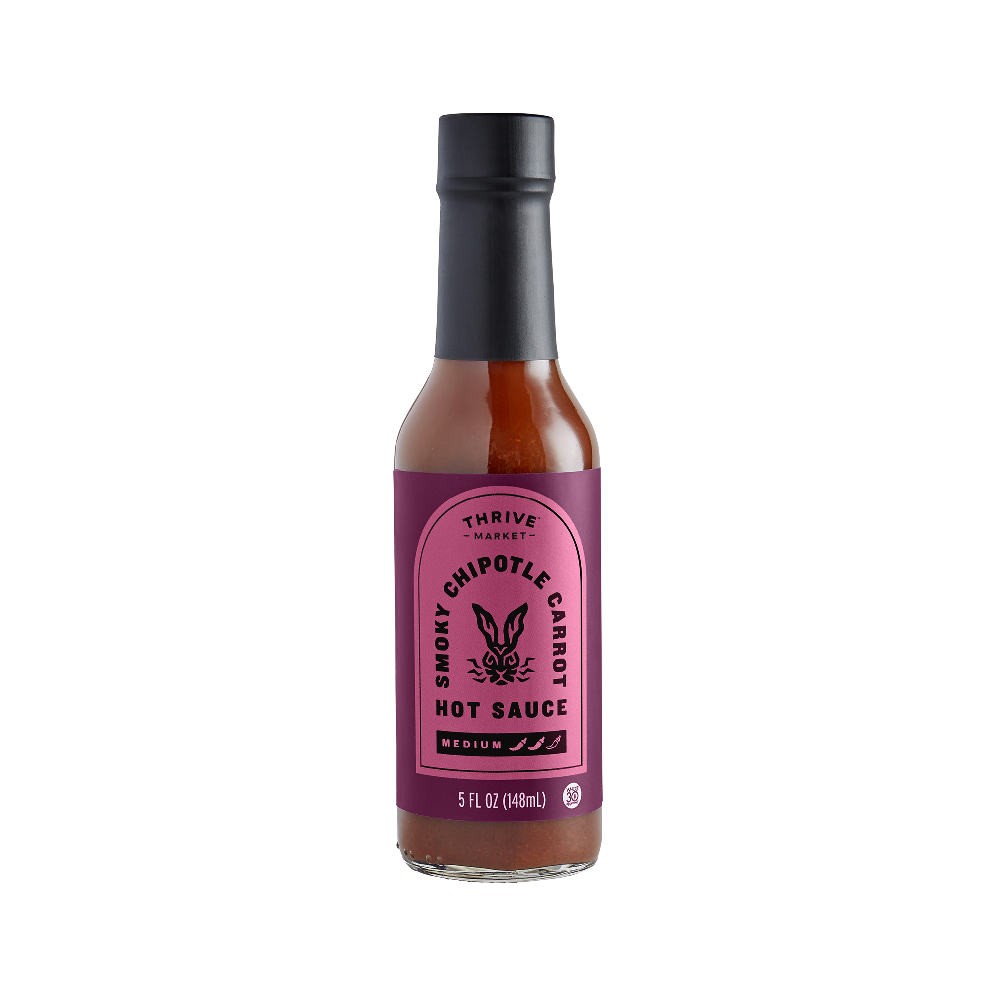 Thrive Market Smoky Chipotle Carrot Hot Sauce 5 Oz Bottle