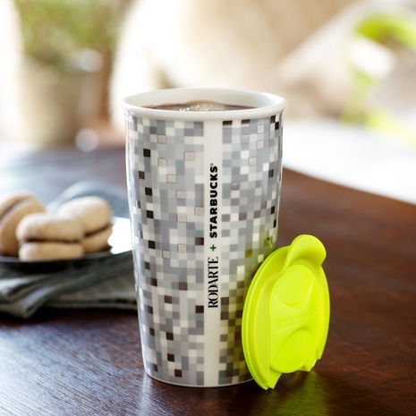 Starbucks Double Wall Ceramic Traveler - Rodarte, 12 Fl Oz
