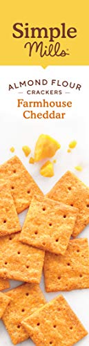 Simple Mills Almond Flour Crackers, Farmhouse Cheddar - Gluten Free, Healthy Snacks, 4.25 Ounce (Pack of 3) thumbnail