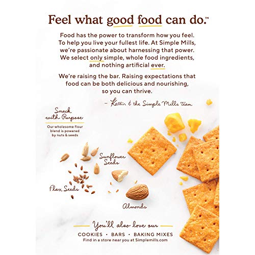 Simple Mills Almond Flour Crackers, Farmhouse Cheddar - Gluten Free, Healthy Snacks, 4.25 Ounce (Pack of 3) thumbnail