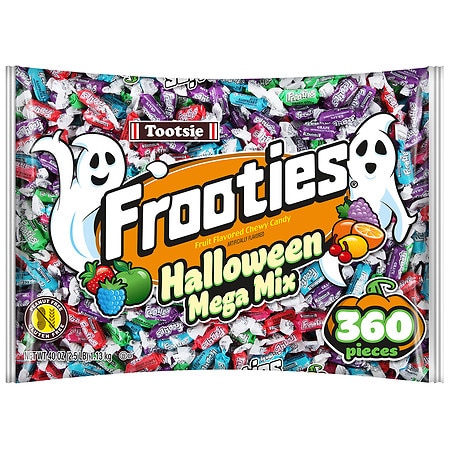 Tootsie Roll Halloween Frooties, Large Variety Bag Assorted Fruit Flavors - 40.0 Oz