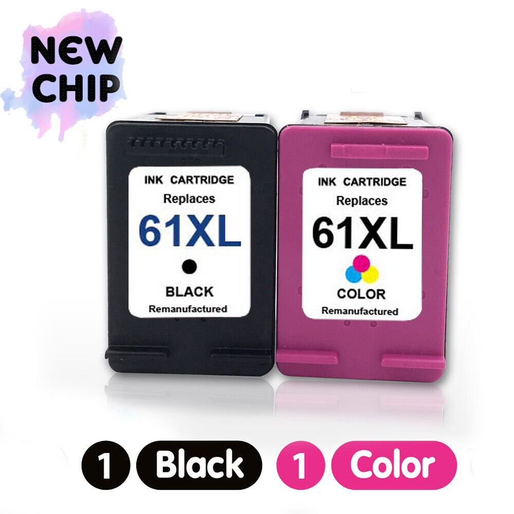 61 XL Black & Color Ink Cartridge for HP Deskjet 2050 2510 2512  2514  2540