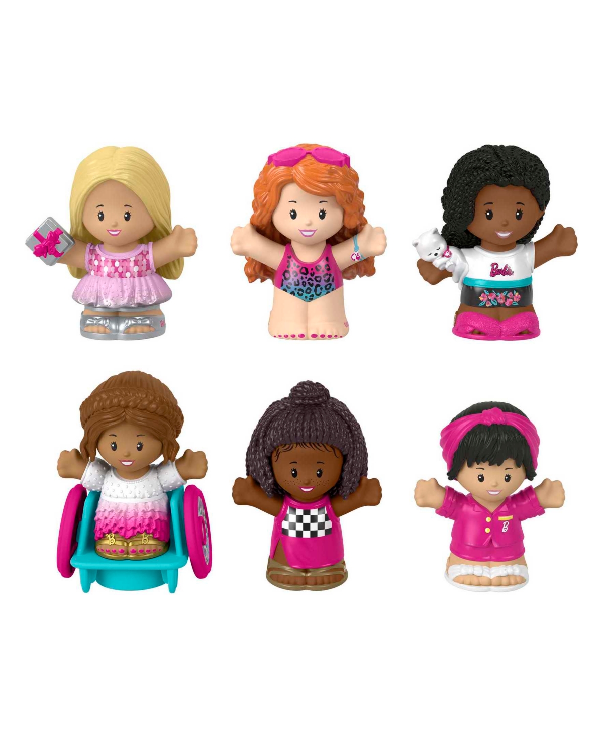 fisher-price little people barbie figure 6 piece pack