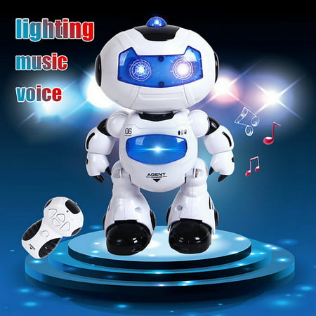 DDgui New Upgraded RC Music & Light Remote Control Robot Toy Intelligent Walking Space Robot Toy DDgui LCC220923-9332