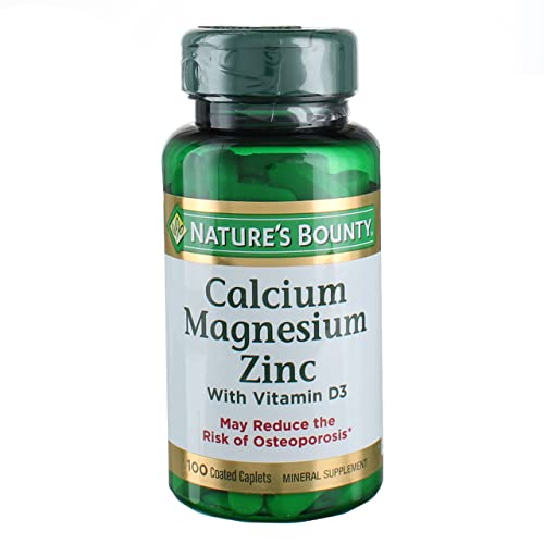 Nature's Bounty Calcium-magnesium-zinc Caplets, 200 Caplets (2 X 100 Count Bottles) thumbnail