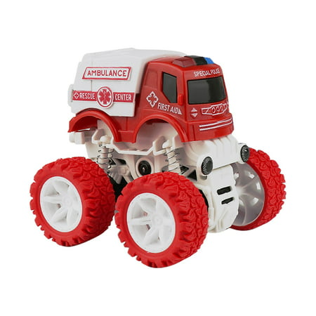 Buodes Rc Car Four-Wheel Drive Cross-Country Pull Back Car Inertial Friction Power Spring Car