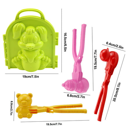 T*68584Pc Color Set Play with Snow Toys Large Snow Trap Snow Mold Snowball Children S Outdoor Snowball Fighting Toolsp*6858 F