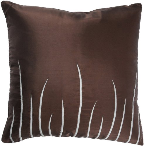 Rizzy Home T-2289 18-Inch by 18-Inch Decorative Pillows, Brown/Blue, Set of 2