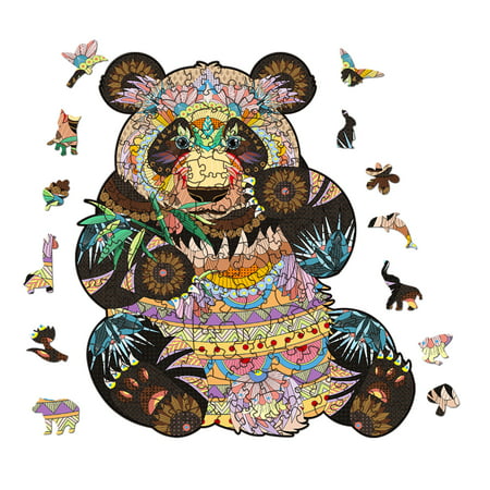 Wooden Puzzle Unique Shape Pieces Animal Gift for Adults and Kids 5mm Thick - 2022 New Toys Wooden Puzzle Unique B#3252