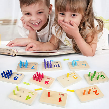 DDgui New Upgraded Wooden Children S Attention Digital Stick Teaching Aids Fine Motor Educational Toys DDgui LBB220923-5588