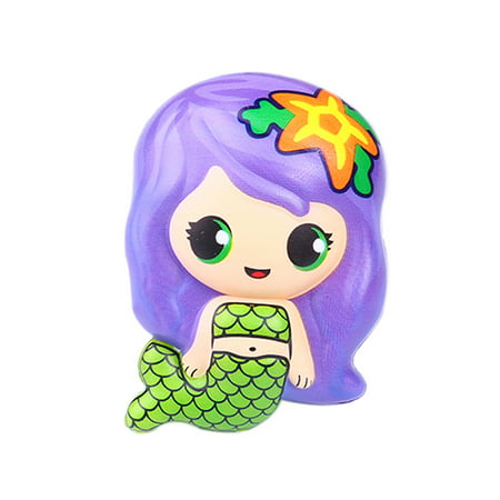 FengLS Cute Mermaid Scented Super Slow Rising Kids Toy Stress Reliever Toy Squeeze Toy A18-Z#7786 2022 Newest Cute Mermaid Scented