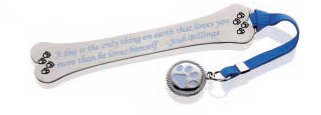 Dog Themed Metal Bookmark (White Print) - a Dog Is the Only Thing on Earth