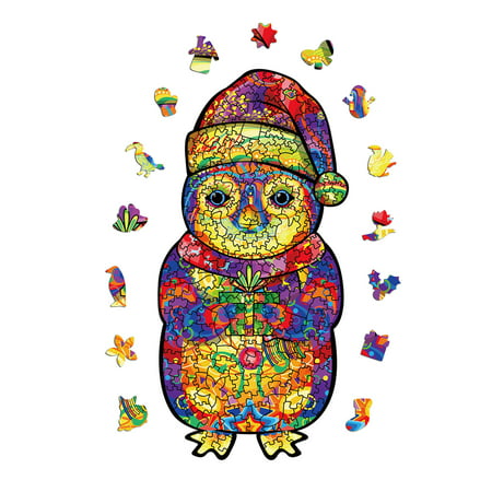 MIANHT Wooden Puzzle Unique Shape Pieces Animal Gift for Adults and Kids 200 Pieces - 2022 Fashion Wooden Puzzle Unique D-#2312