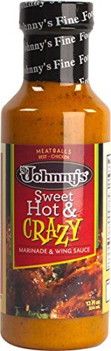 Johnny's Jamaica Me Sweet Hot & Crazy Dressing & Marinade, 12 Fl Oz, (Pack of 6)