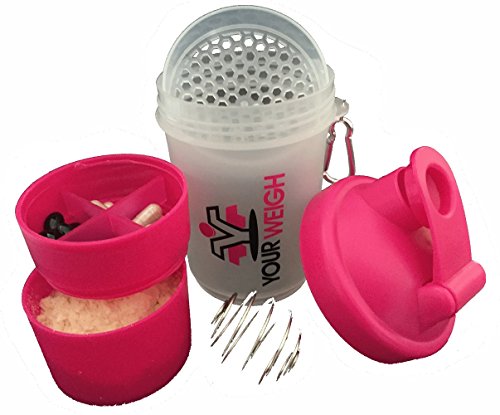 Protein Shaker Blender Bottle for Weight Loss Shakes, Salad Dressing, Flavored Water and More, a Unique Sports Mixer Bottle with Blender Ball & St thumbnail