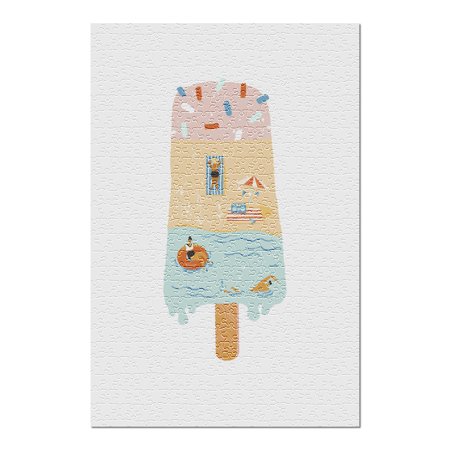 Summer Ice Cream Scene (19x27 Inches  Premium 500 Piece Jigsaw Puzzle for Adults and Family  Made in USA)