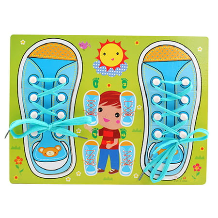 DDgui New Upgraded Wooden Lacing Shoe Learn to Tie Shoe Educational Board Toys DDgui LCC220923-6051