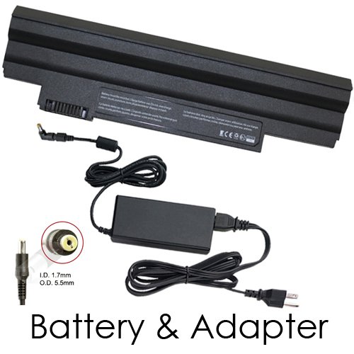 Acer Aspire One AOD270-1679 Laptop Battery and 65 Watt Adapter - Premium Powerwarehouse 6 Cell Battery and 65 Watt Adapter Combo