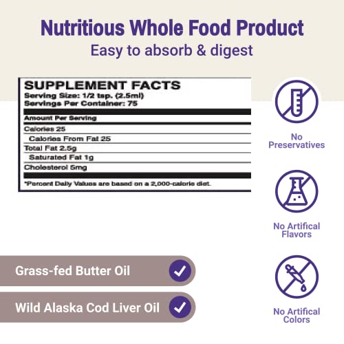 Green Pasture's Blue Ice Royal Butter Oil / Fermented Cod Liver Oil Blend - CHOCOLATE CREAM GEL - 8.1 Fl.oz (240ml) thumbnail