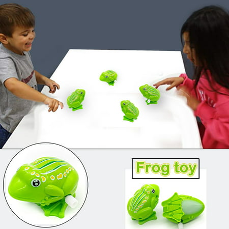 FengLS Clockwork Spring Toy Cute Jumping Fr-og Classic Clockwork Spring Gift 09-Gifts-08A#4742 Now Toys Clockwork Spring Toy