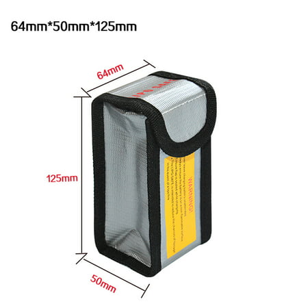 FengLS LiPo Li-Po Battery Fireproof Safety Guard Safe Bag 64*50*125MM 09-Gifts-08A#9546 Now Toys LiPo Li-Po Battery