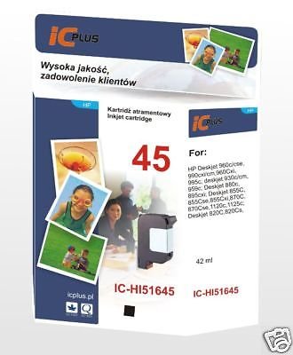 BLACK INK CARTRIDGE for HP 45 51645AE DESKJET 6120 6122 6127 9300 1180c 6120 Sold by 4printer