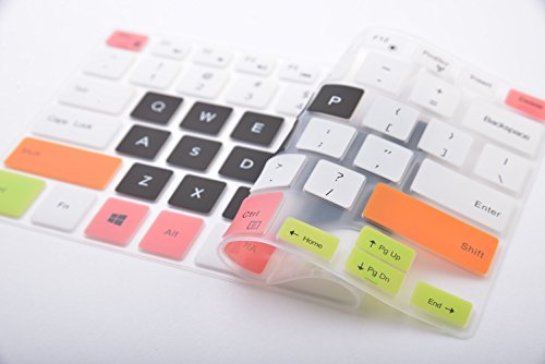 Leze Silicone Keyboard Cover Protector for Dell Inspiron 14-3000 3441 3442 3443 3451 3458 3446 3447 Inspiron 14-5000 5442 5445 5446 5447 5451 Inspiron thumbnail