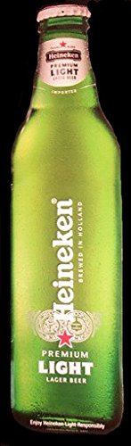 Heineken - Premium Light Lager Beer - Bottle Shaped Metal Beer Tacker Sign