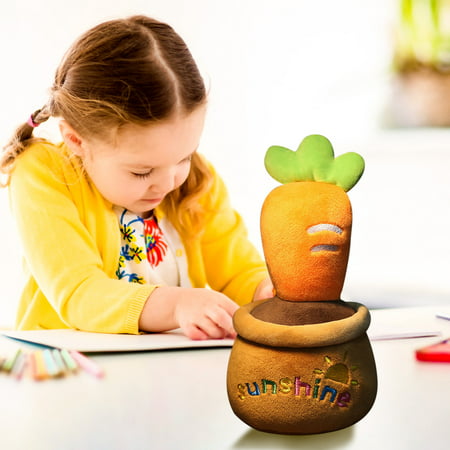 Miximx Toy Car Decoration Plush Potted Carrot Cactus Pillow Flower Pot Gift Beautifully Crafted 0804#1455