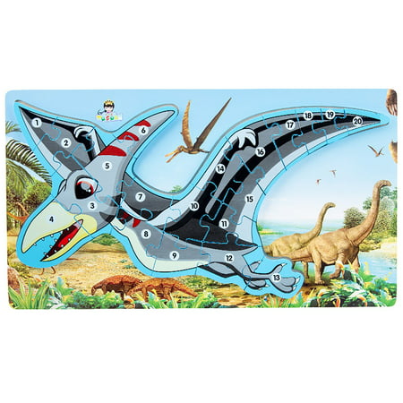 MIANHT Wooden Dinosaurs Puzzles 3D Puzzles for Toddlers Animals Puzzles for Kids - 2022 Fashion Wooden Dinosaurs Puzzles D-#4542