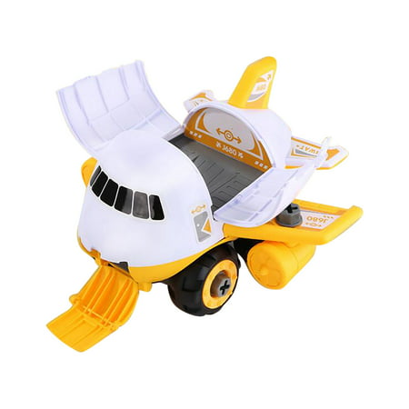 Buodes Rc Car Battery Airplane Car Toys Set Transport Cargo Airplane with Fire Truck Vehicles DIY Gift