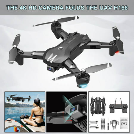 FengLS 4CH WIFI FPV 4K HD Camera Wide Angle Foldable Drone H168 09-Gifts-08A#7287 Now Toys 4CH WIFI FPV