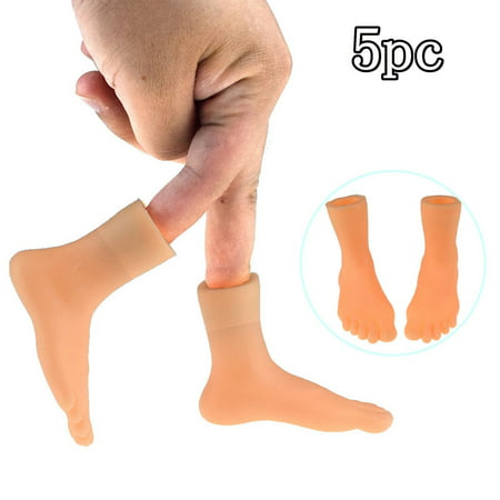 Funny Simulation Left Right Mini Feet Finger Sleeve Puppets Children Toy 5 Pair 912-lj#4723 Toys for Boys Funny Simulation Left