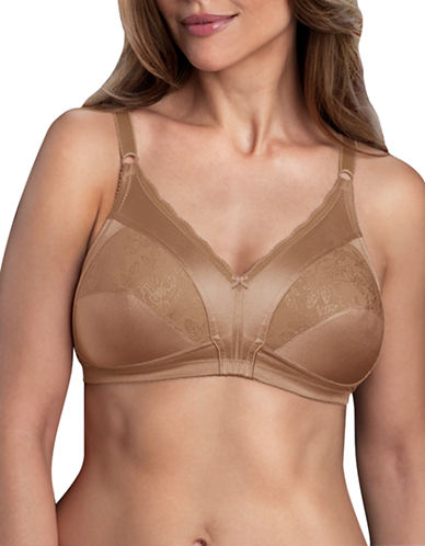 Warner'S 1744 Firm Support Wirefree Bra-BROWN-44DD