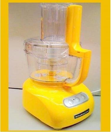 KitchenAid Refurbished 9-Cup Food Processor W/ 2 Bowls in Buttercup, RKFP740BF