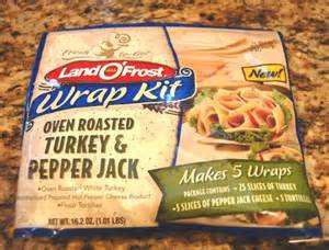 LAND O' FROST SANDWICH WRAP KIT LUNCH MEAT COLD CUTS OVEN ROASTED TURKEY & PEPPER JACK CHEESE 14.5 OZ PACK of 2