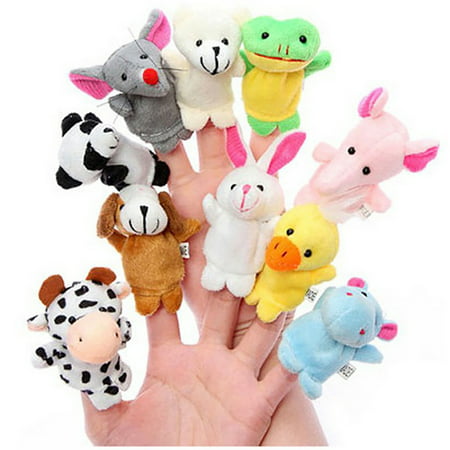 Small Animal Finger Dolls Cute Children S Toys Hand Puppets Finger Puppets 10PC 912-lj#4719 Girls Toys Small Animal Finger