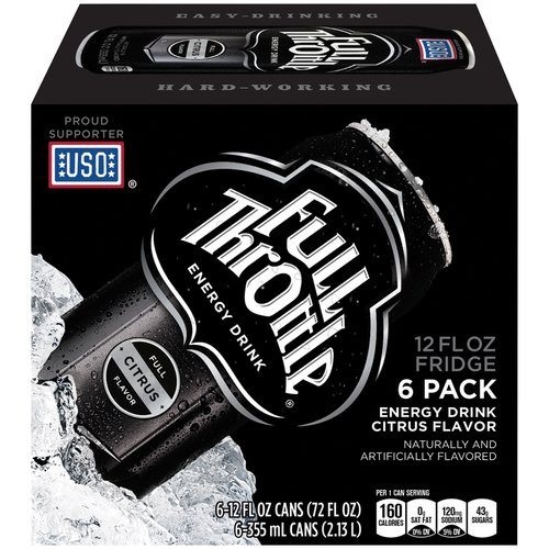 Full Throttle Citrus Flavor Energy Drink, 12 Fl. Oz., 6 Count