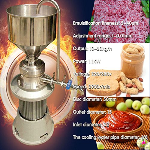 Yoli® Faster Shipping Electric Colloid Mill Machine for Cheese, Chocolate, Bean Sauce, Jam, Peanut Butter, Cream, Beverage, Double Heads Peanut Butte