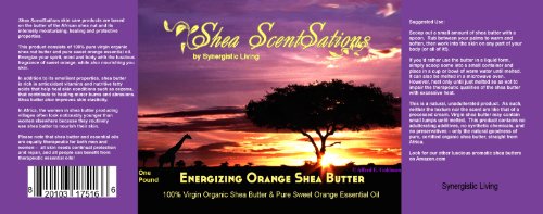 Unrefined, Ivory, African Shea Butter (16 OZ) with Pure Sweet Orange Essential Oil. Moisturizing Skin Care for Face, Hands, Feet & Lips. Natural B