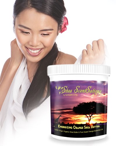Unrefined, Ivory, African Shea Butter (16 OZ) with Pure Sweet Orange Essential Oil. Moisturizing Skin Care for Face, Hands, Feet & Lips. Natural B thumbnail