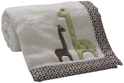 Lambs & Ivy Giraffe Collection Applique Blanket, Giraffe