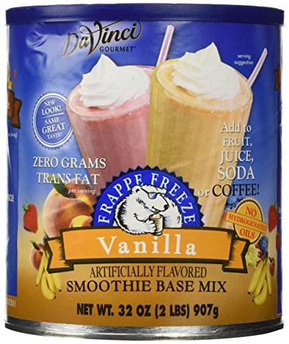 32 Oz DaVinci Frappe Freeze Vanilla Smoothie Base Mix, Add to Fruit, Juice, Soda, or Coffee