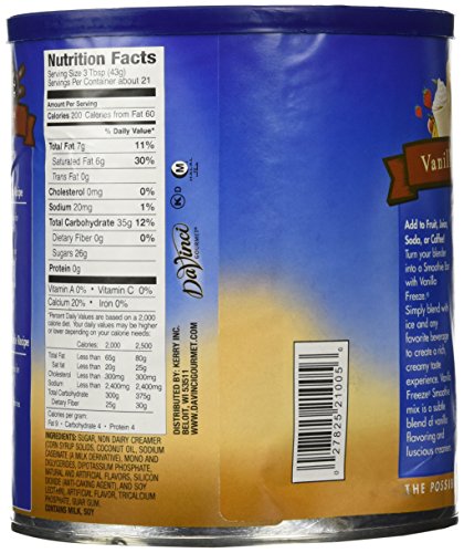 32 Oz DaVinci Frappe Freeze Vanilla Smoothie Base Mix, Add to Fruit, Juice, Soda, or Coffee thumbnail