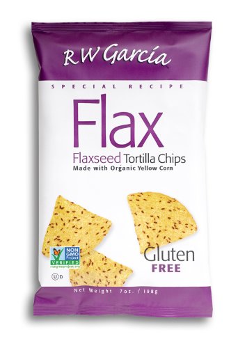 R. W. Garcia FLAX: Soy/Corn with Flax Tortilla Chips, Sea Salted, 7-Ounce (Pack of 6)