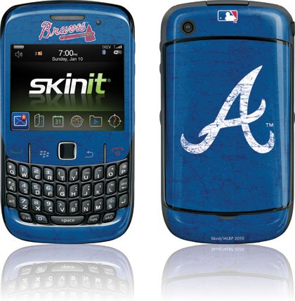 MLB - Atlanta Braves - Atlanta Braves - Solid Distressed - BlackBerry Curve 8530 - Skinit Skin thumbnail