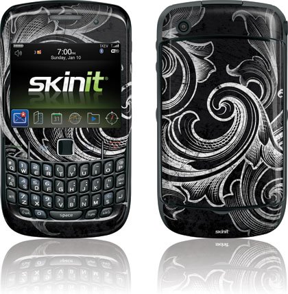 Skinit Protective Skin for Curve 8530 - Black Flourish