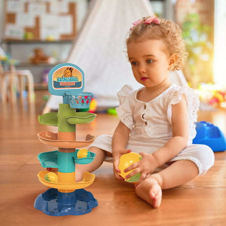 FengLS Children S Sliding Ball Tower  Baby S Folding Basketball  Table Games  Shooting 09-Gifts-08A#5796 Now Toys Children S Sliding Ball