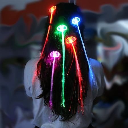 Buodes Fidget Toys for Adults Kids Bath Toys Colorful Flashing Butterfly Braid LED Headgear Luminous Braid Children S Toy