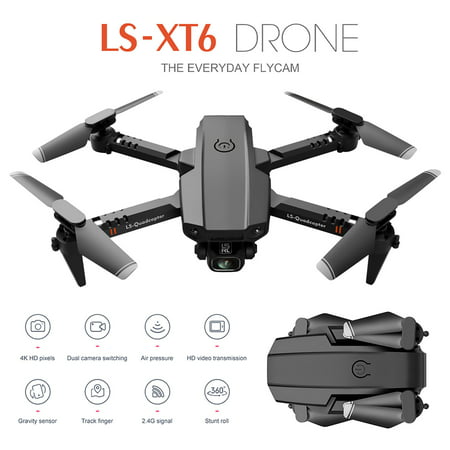 DDgui New Upgraded LS-XT6 Mini WiFi FPV with 4K/1080P Camera Altitude Hold Mode Foldable Drone DDgui LCC220923-9318